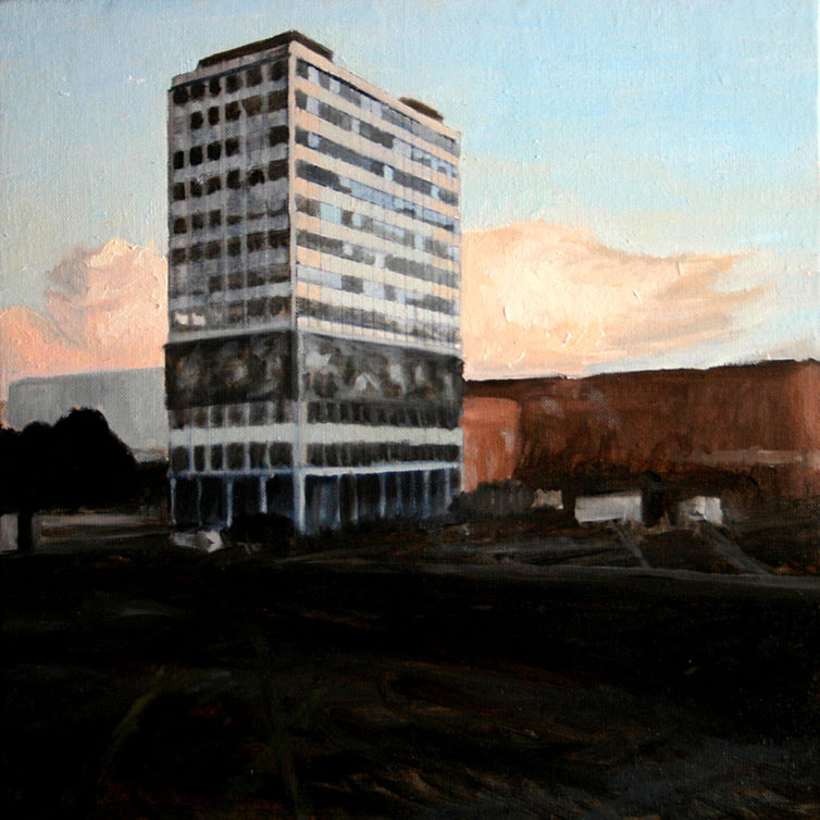 Oil painting on canvas  representing the city of Berlin