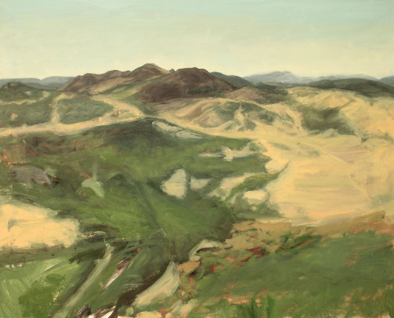 Oil on canvas painting representing a rural landscape